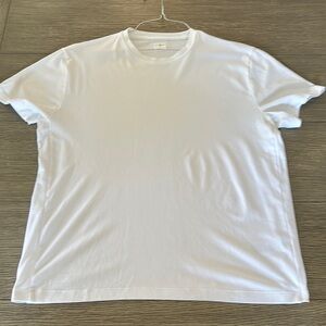 J. Crew mens White crew pique performance Short Sleeve Tee L